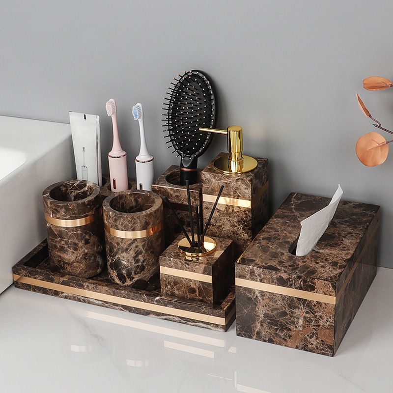 Zara Home Bathroom - 天然大理石のバスルームセット,豪華な石の歯ブラシホルダー,歯のカップ,石鹸ディスペンサー,バスルームアクセサリー