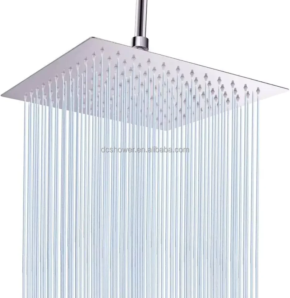 Shower Head Rain - 4インチ、6インチ、8インチ、10インチ、12インチ、16インチ、20インチの正方形レインシャワーヘッド、シャワーセット、正方形シャワーヘッド、ステンレス製