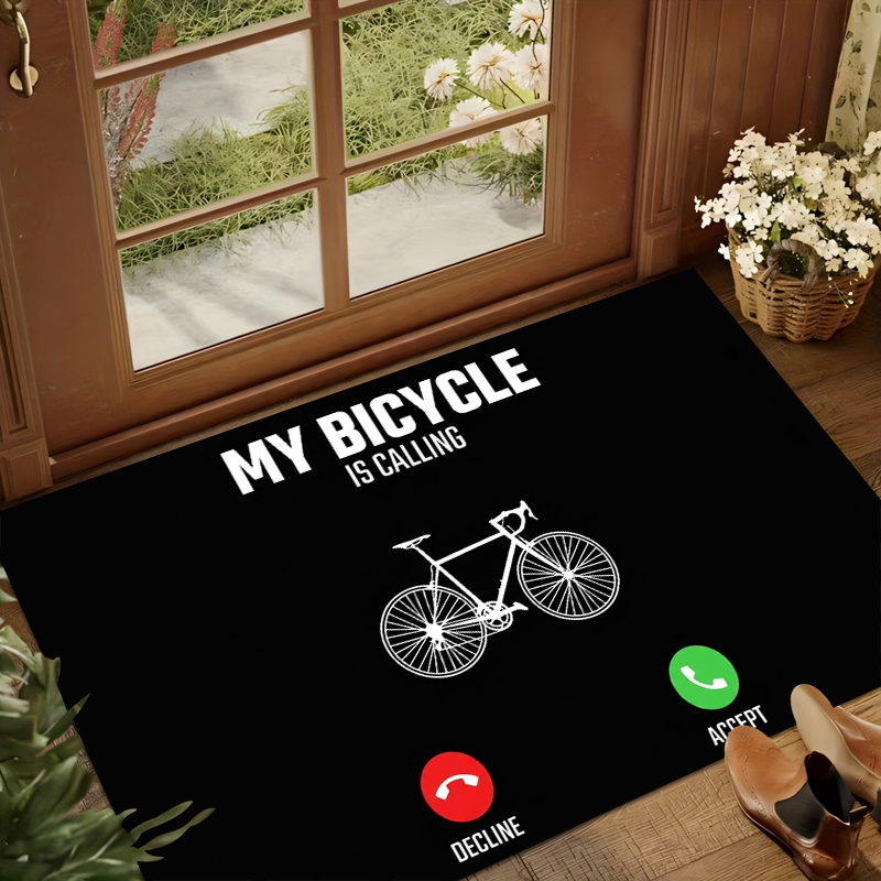 Home Bathroom Called - マウンテンバイクコーリングドアマット滑り止め玄関浴室床ドアマットMTB自転車サイクリストライドガーデンカーペットラグブラック