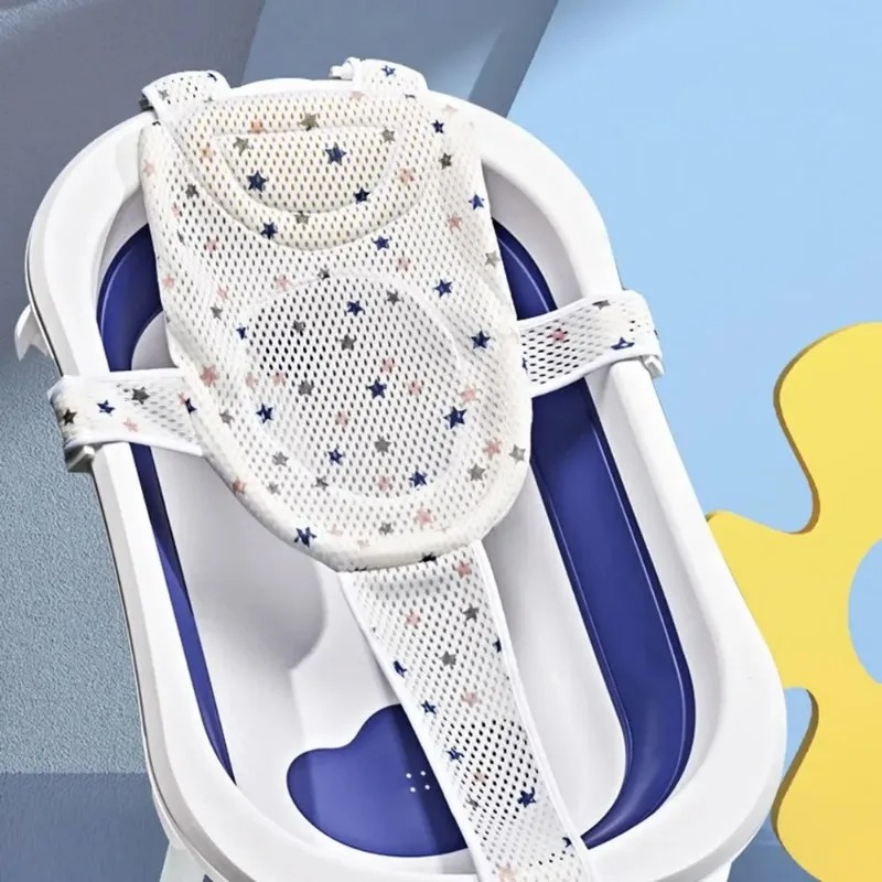 Non Slip Bath Mat - ベビーバスクッションパッド、新生児用浴槽マット、幼児用バスサポートネット、ベビーバスタブ枕、滑り止めフローティング浴槽シート