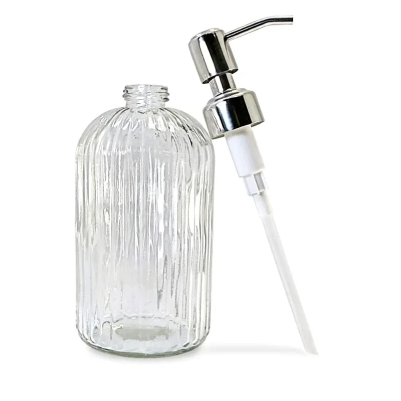 Home Bathroom Soap Dispenser - ソープディスペンサー浴室透明ガラス空の詰め替えサブボトル洗剤キッチンハンドサニタイザーシャワージェルシャンプーボトル
