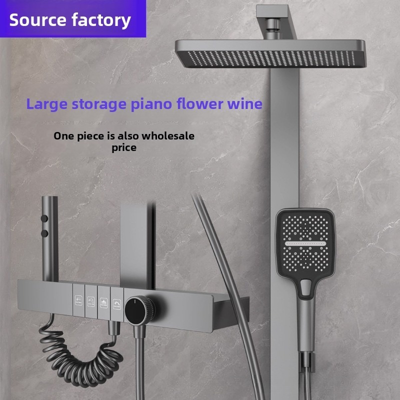 Home And Bathroom - デジタルシャワーヘッドセット 圧力アップ 家庭用浴室 温冷水シャワーヘッドセット 家庭用浴室コレクション 冷温シャワー