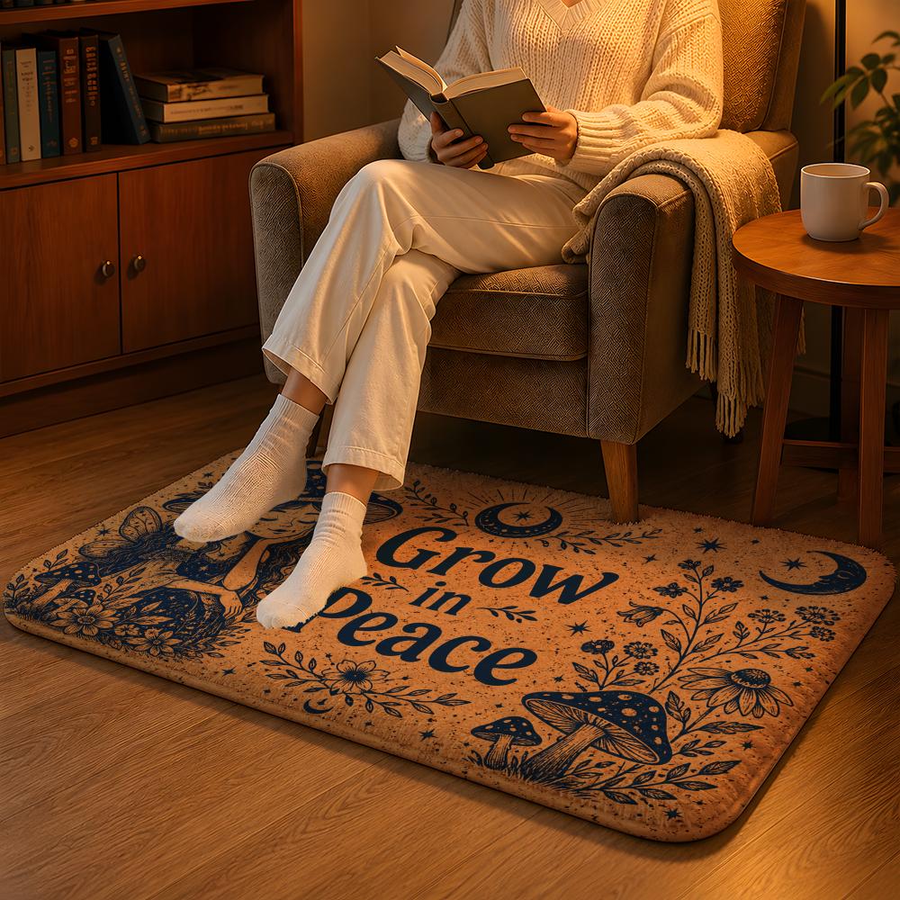 Home Goods Bathroom Mats - Celestial Good Vibes フロアマット ソフトフランネル ノンスリップラグ