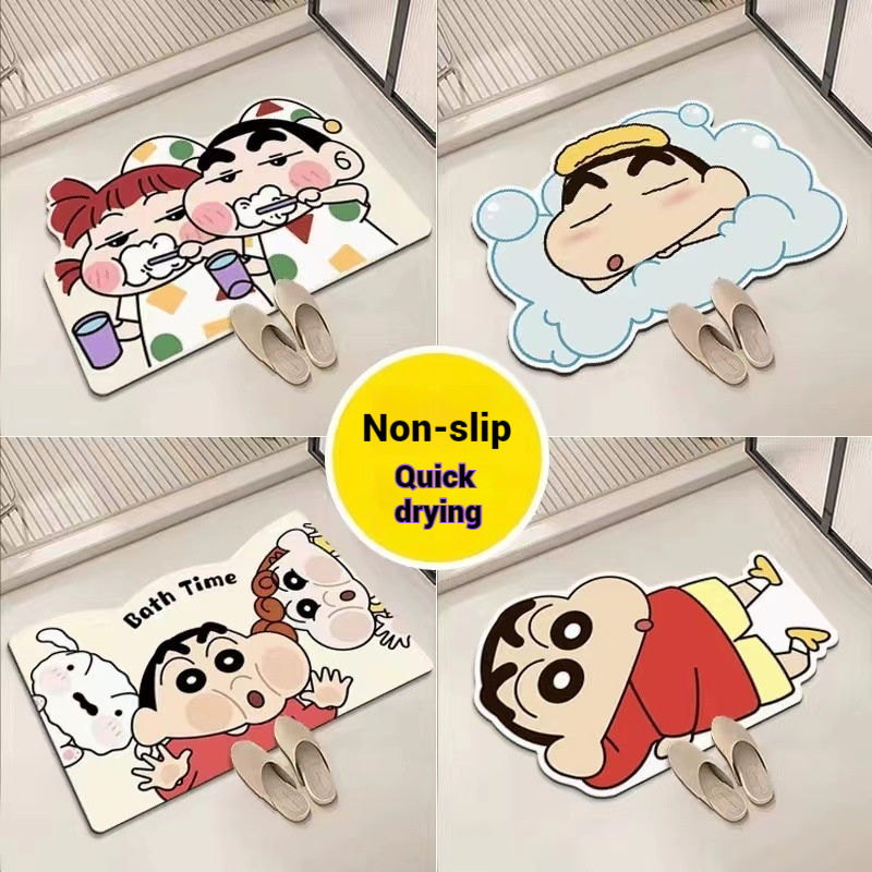 Home Goods Bathroom Mats - シャワールーム吸水マット速乾性ファッショナブルなホームギフト絶妙な漫画アニメソフトで快適なアニメペリペ