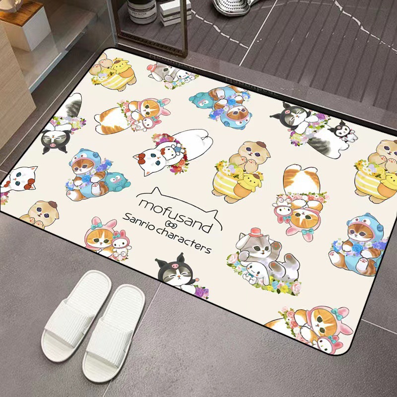 Non Slip Bath Mat - モフサンド漫画珪藻土吸水フロアマット滑り止めドアマット浴室入口用速乾バスマット家庭用トイレ用