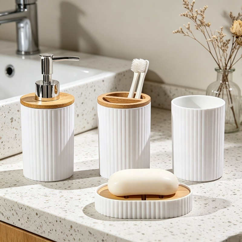 Home Bathroom Soap Dispenser - 液体石鹸用ディスペンサー ハンプーボトル ソープディスペンサー ハンドソープディスペンサー 歯ブラシホルダー オーガナイザー