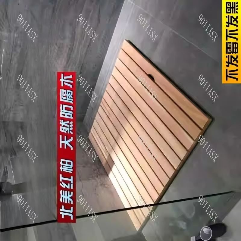 Non Slip Bath Mat - 滑り止め木製バスマット、耐腐食性木製フロアシャワーペダル、防水バスルームマット