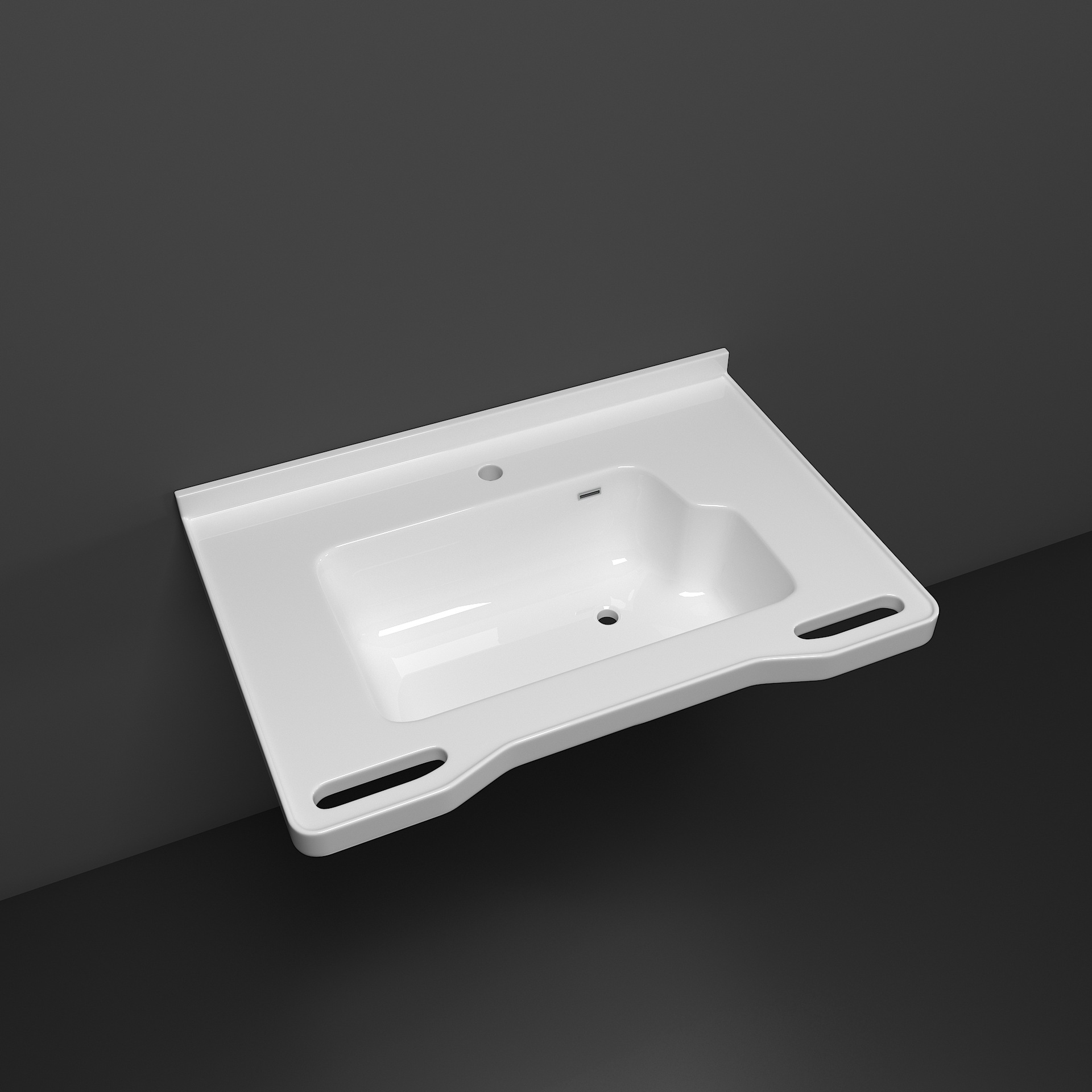Home Bathroom Remodel - 高齢者向け浴室キャビネット 介護施設向けシニアフレンドリーな浴室改修一体型洗面台キャビネット ハンドル付き手洗い用