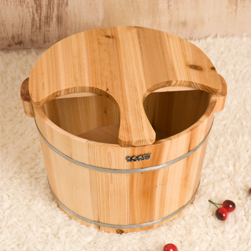 Home Bathroom Tub - 木製足浸し浴槽 スパ/家庭用の深い断熱浴槽 リフレクソロジー用木製ハーブセラピーバレル バスルームフット洗面器