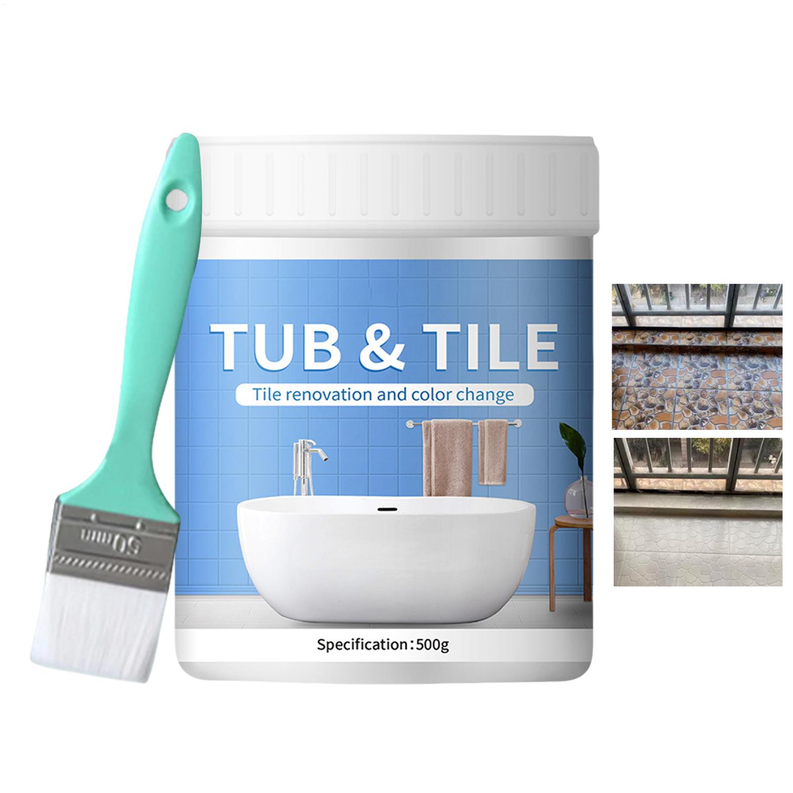 Home Bathroom Tub - 浴室タイルペイントキット 500g 水性速乾性バスリフィニッシュキット 使いやすい浴槽リフィニッシュキット 壁、シンク、カウンタートップ用