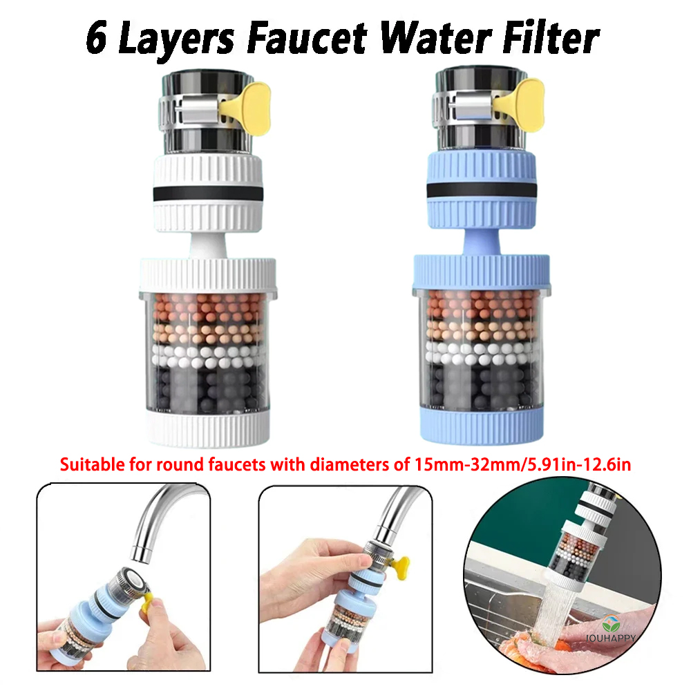 ユニバーサルシャワー蛇口 6 層蛇口水フィルタータップ浄水器 - Home And Bathroom のレビューと価格