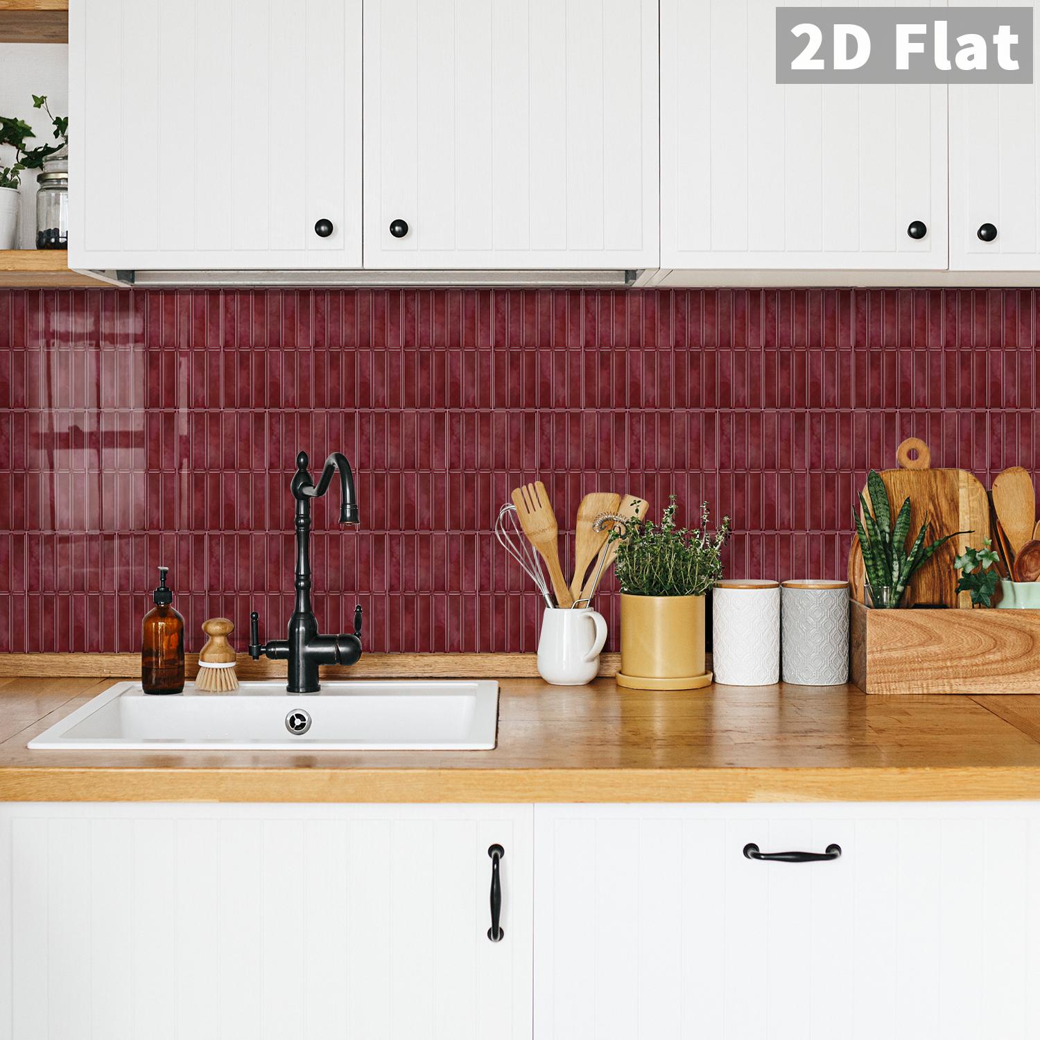 14枚入りの自己粘着タイルウォールステッカー、クラシックなス - Home Bathroom Tiles Design のレビューと価格
