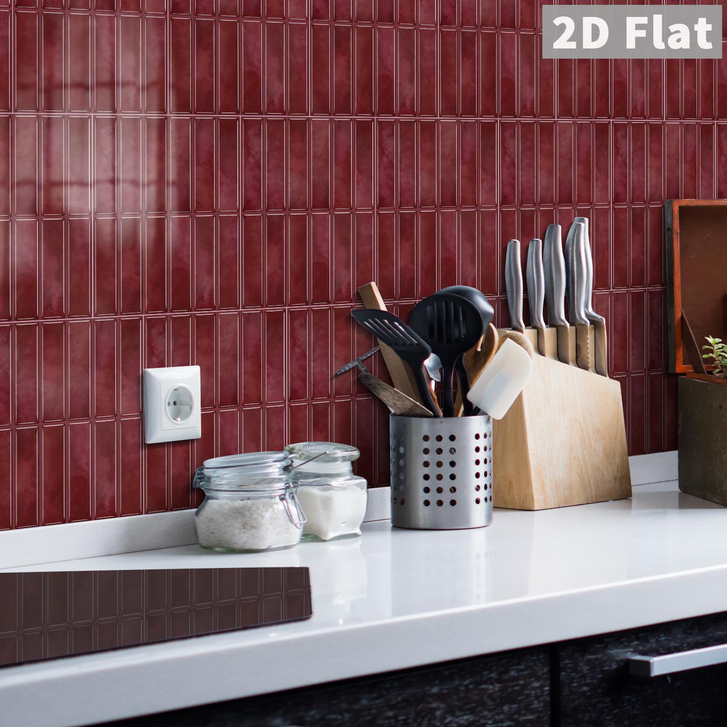 14枚入りの自己粘着タイルウォールステッカー、クラシックなス - Home Bathroom Tiles Design のレビューと価格