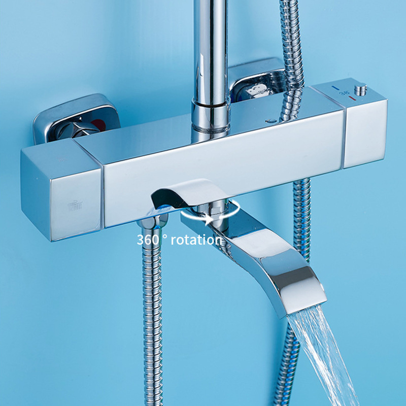 電気メッキステンレス製サーモスタットシャワーセット ワンボタ - Home And Bathroom のレビューと価格