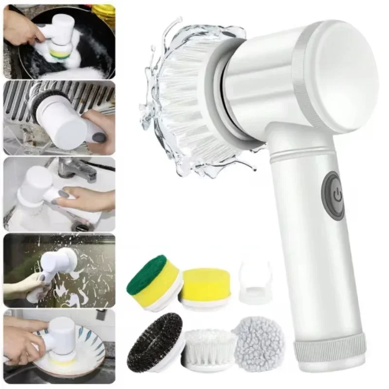 5つの交換可能なブラシヘッドを備えた電気回転掃除機,バスルー - Home Bathroom Products のレビューと価格