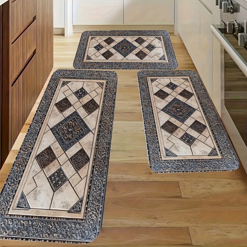 1枚入りフロアタイルキッチンラグ滑り止めドアマットポップデザ - Home Bathroom Tiles Design のレビューと価格