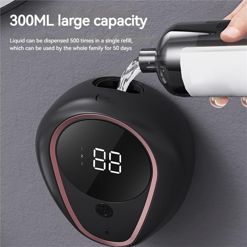 300ml インテリジェントソープディスペンサー バブルと手 - Home Bathroom Soap Dispenser のレビューと価格