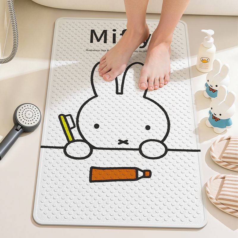 アニメミッフィーの浴室用フロアマット、強力な吸盤付き、滑り止 - Non Slip Bath Mat のレビューと価格