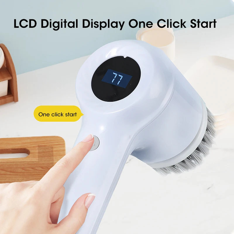 2025年式コードレス電動スピンスクラバー、5種類のブラシ付 - Home Bathroom Products のレビューと価格