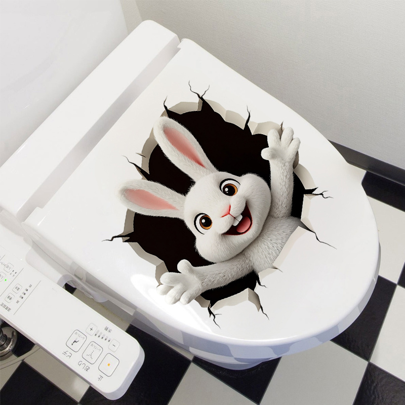 2Dフラットワンピースタイプの楽しい動物をテーマにしたイース - Home Bathroom Tiles Design のレビューと価格