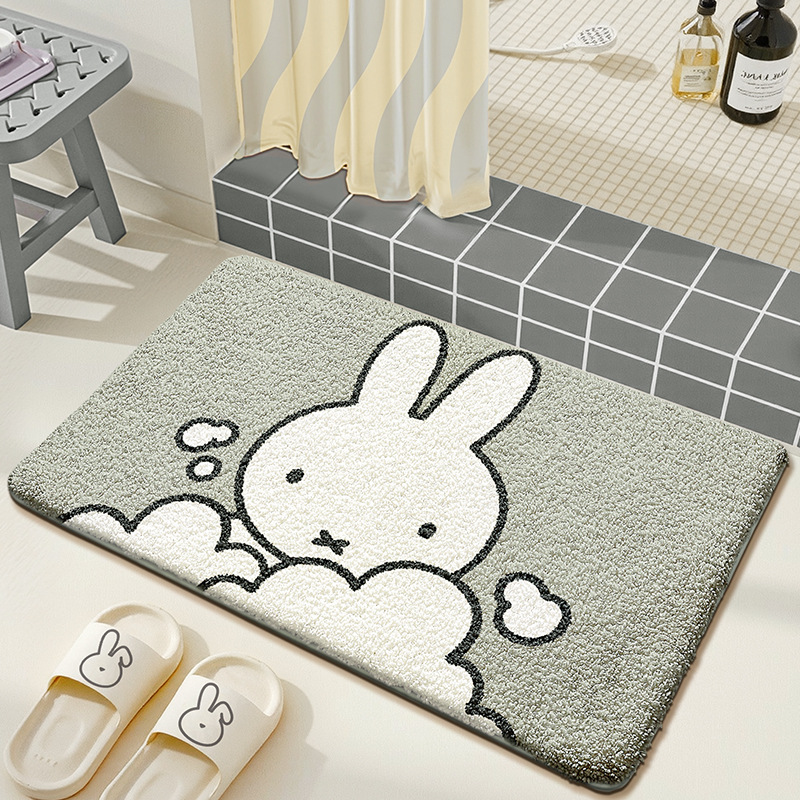 かわいいミッフィーフロアマットかわいい漫画ミッフィーバスルー - Home Goods Bathroom Mats のレビューと価格