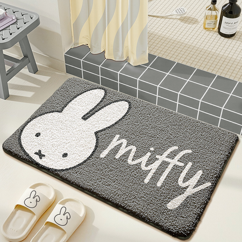 かわいいミッフィーフロアマットかわいい漫画ミッフィーバスルー - Home Goods Bathroom Mats のレビューと価格