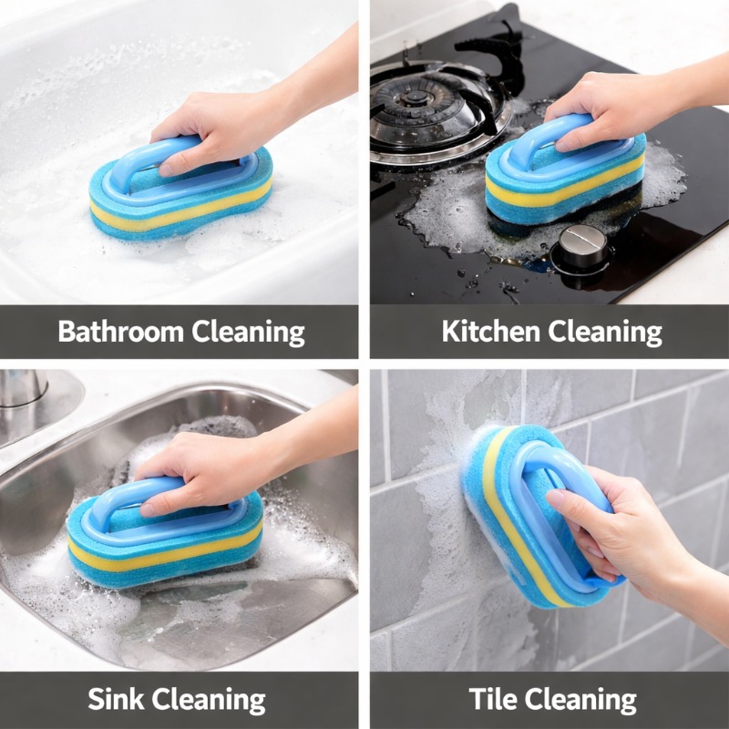 家庭用掃除ブラシ ハンドル付き 食器用洗剤 浴室 キッチン  - Home Bathroom Products のレビューと価格