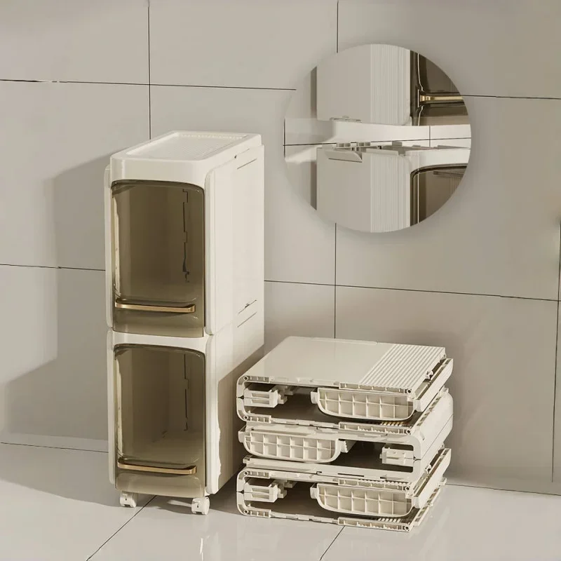モバイル折りたたみ式バスルーム隙間収納キャビネット - 防水 - Home Essentials Bathroom Rack のレビューと価格