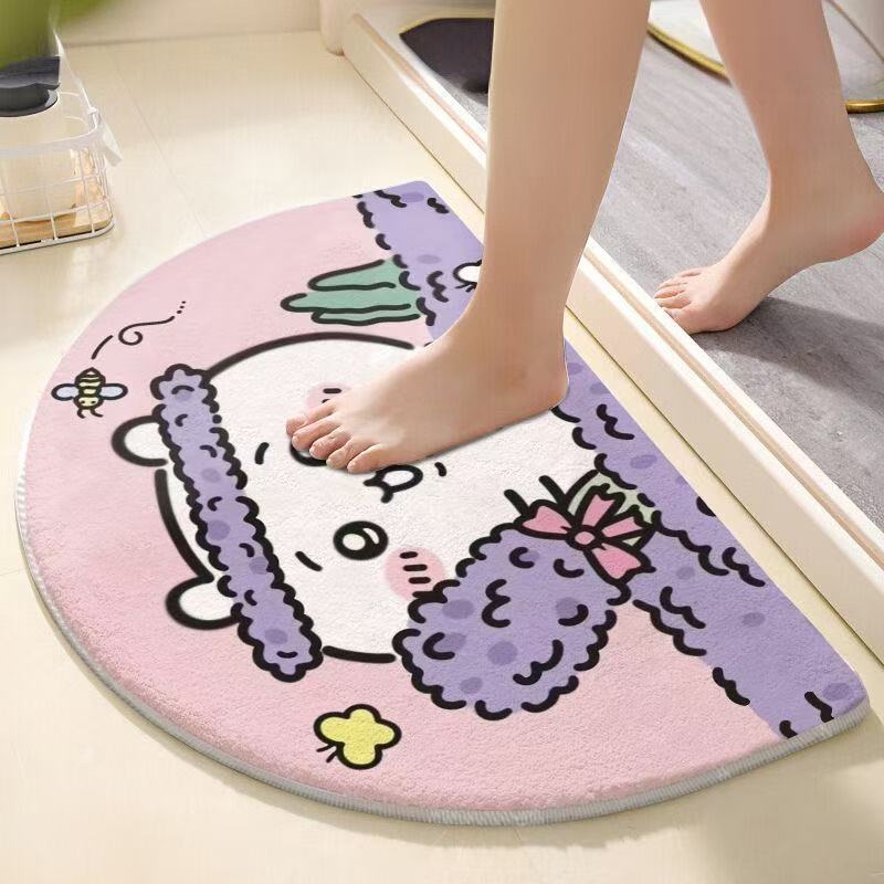 ちいかわ半円形バスマット 可愛いアニメ ハチワレうさぎ柄 ソ - Non Slip Bath Mat のレビューと価格
