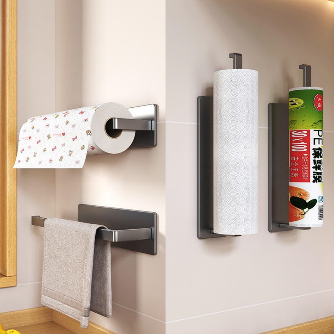 壁掛けティッシュペーパーホルダー、穴あけ不要、家庭必需品、キ - Home Essentials Bathroom Rack のレビューと価格
