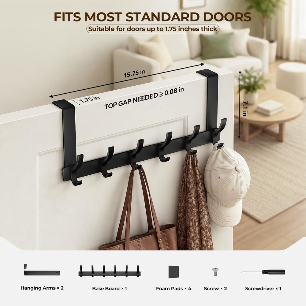 ドア上フック、ドアハンガーフック、吊り下げ式、タオル掛け、1 - Home Essentials Bathroom Rack のレビューと価格