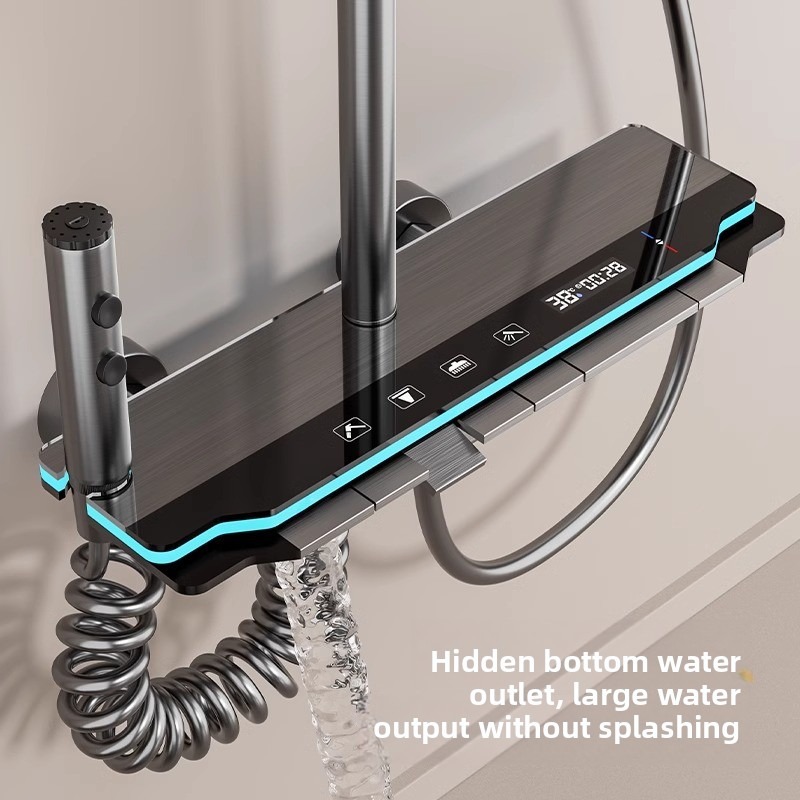 デジタルシャワーヘッドセット 圧力アップ 家庭用浴室 温冷水 - Home And Bathroom のレビューと価格