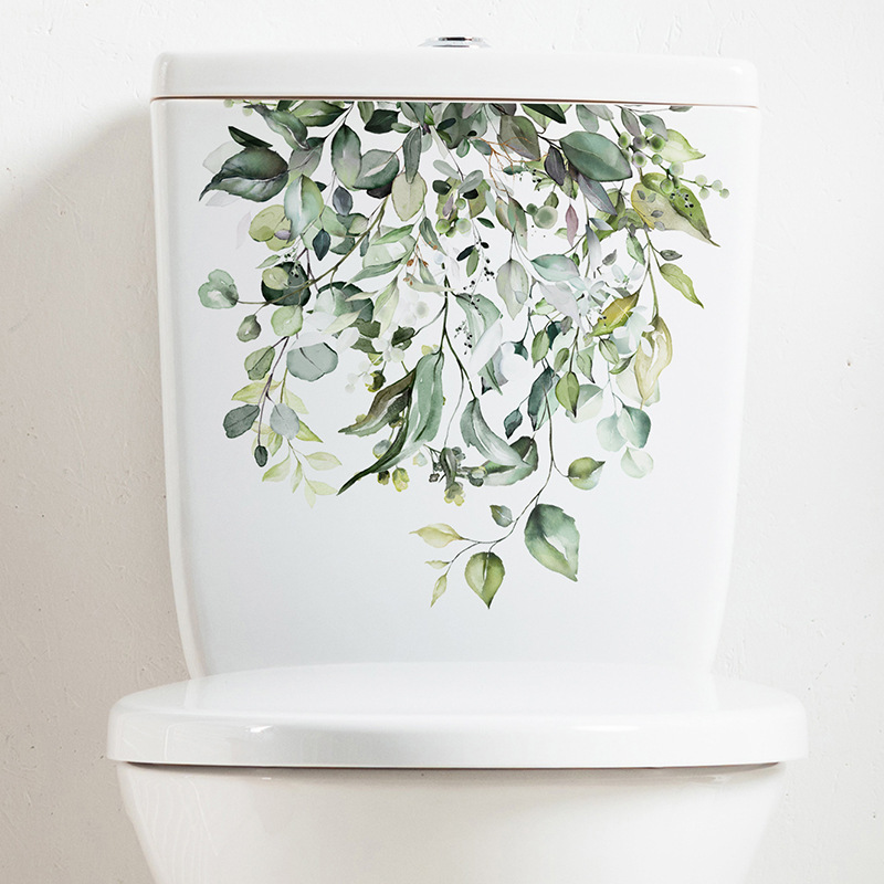 緑の植物の葉のウォールステッカー,家,バスルーム,トイレ - Home Bathroom Remodel のレビューと価格