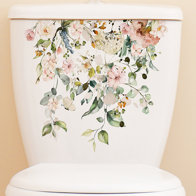 緑の植物の葉のウォールステッカー,家,バスルーム,トイレ - Home Bathroom Remodel のレビューと価格