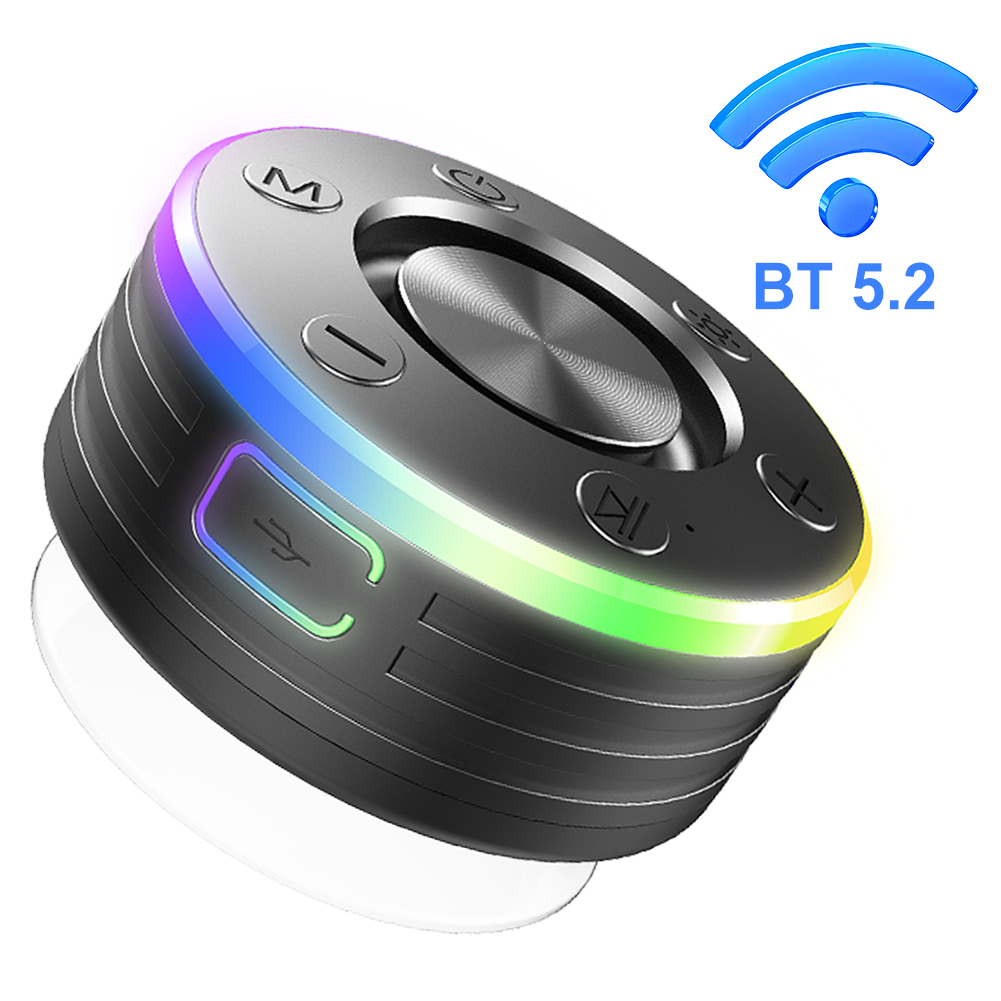 吸盤付き防水ワイヤレススピーカー/RGBライト Blueto - Home Bathroom Called のレビューと価格