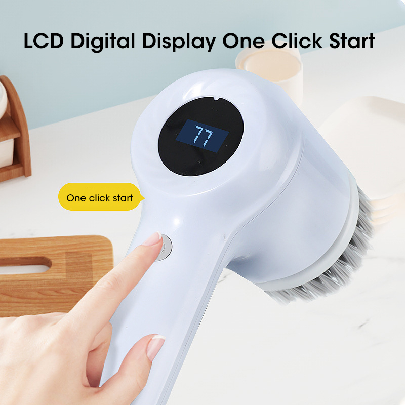 5つの交換可能なブラシヘッドを備えたコードレス電動ロータリー - Home Bathroom Products のレビューと価格