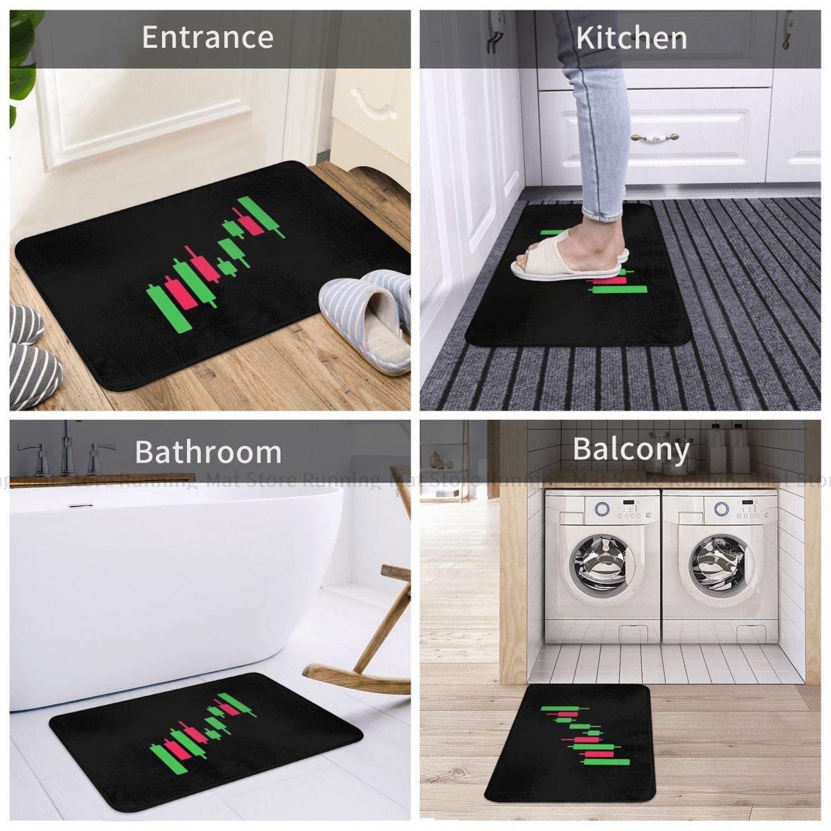 ビットコイン暗号マイナーノンスリップ玄関マット外国為替株式市 - Home Kitchen Bathroom Marketing のレビューと価格