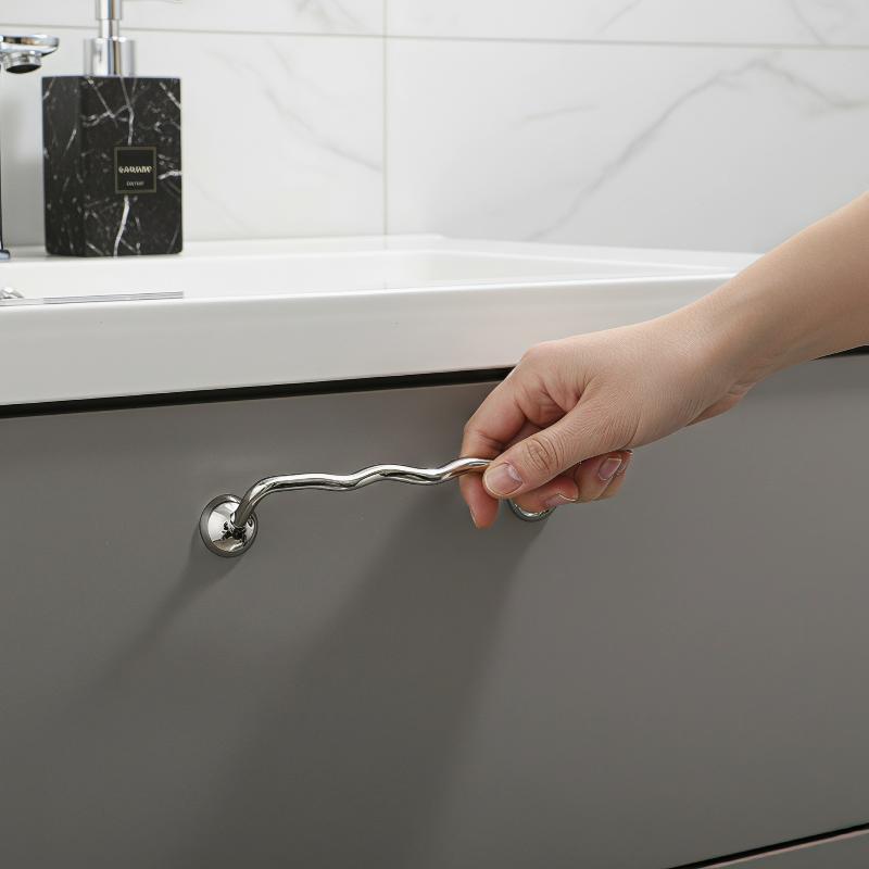 錆びにくい洗練された波型キャビネットプル、亜鉛合金製ドアハン - Home Bathroom Remodel のレビューと価格