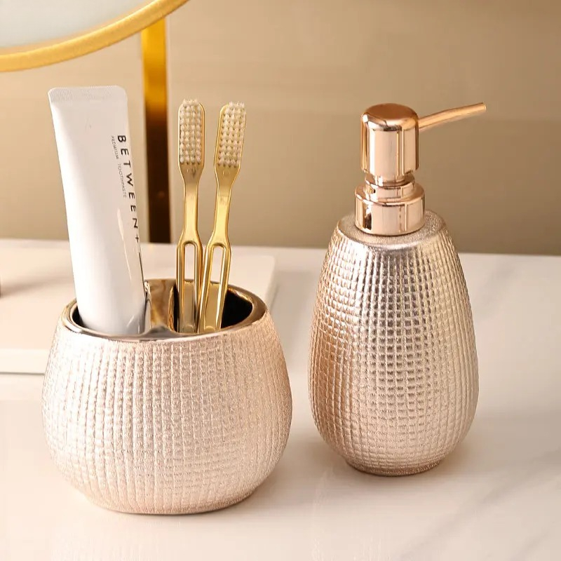 ローズゴールドセラミックローションボトルマウスウォッシュカッ - Zara Home Bathroom のレビューと価格