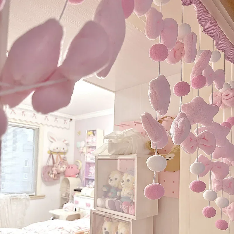 短い糸の仕切りカーテン,かわいいピンクの弓,窓の装飾,寮のド - Home Bathroom Products のレビューと価格