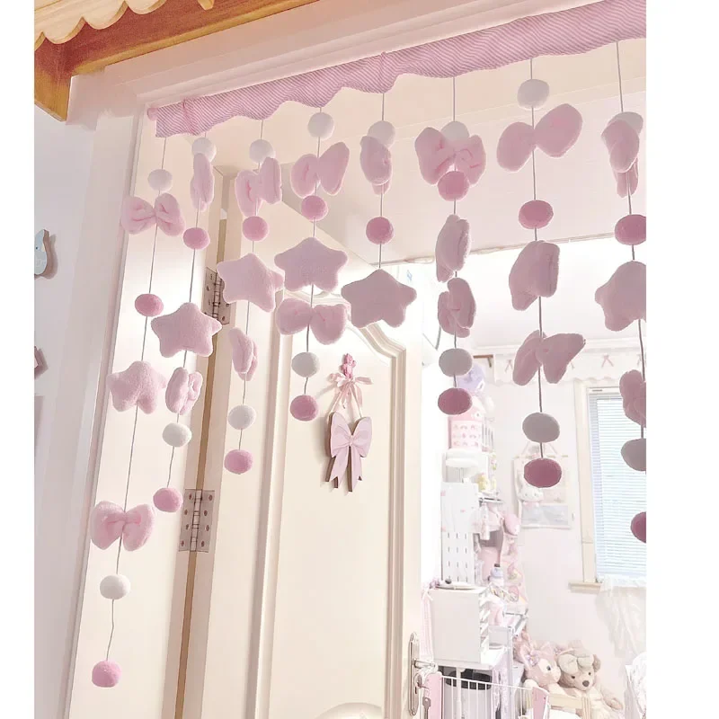 短い糸の仕切りカーテン,かわいいピンクの弓,窓の装飾,寮のド - Home Bathroom Products のレビューと価格