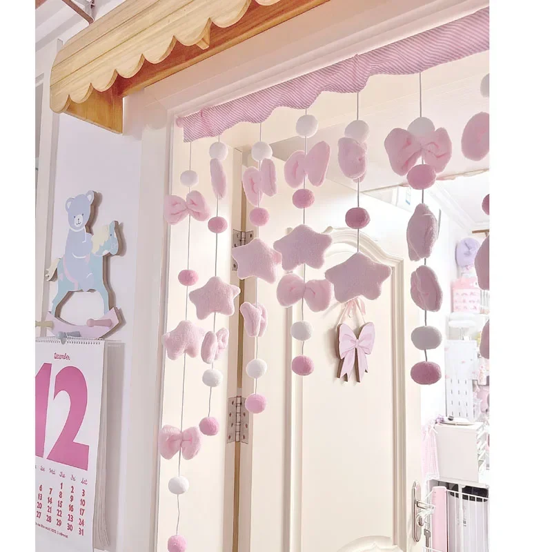 短い糸の仕切りカーテン,かわいいピンクの弓,窓の装飾,寮のド - Home Bathroom Products のレビューと価格