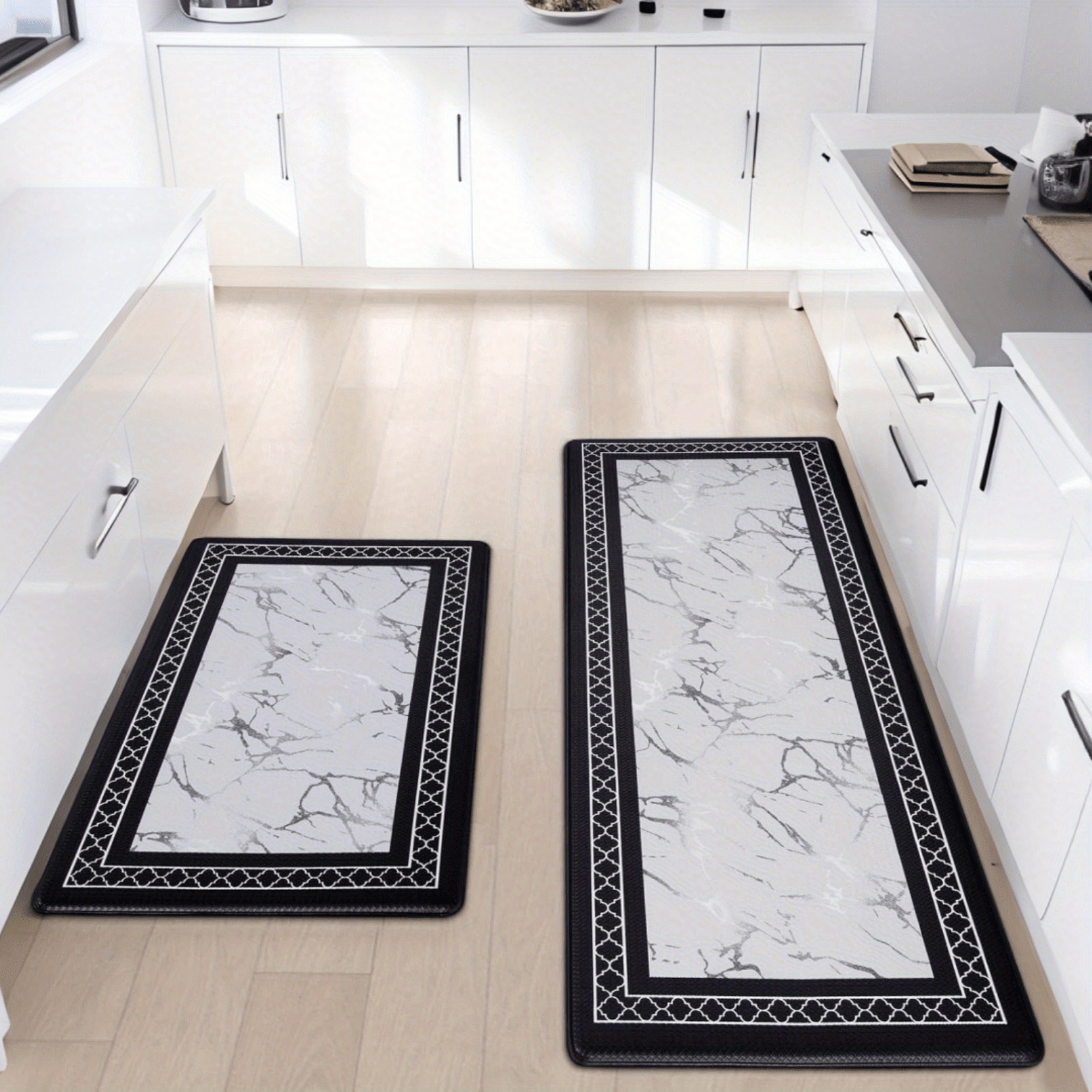 1枚入りタイル柄キッチンラグ滑り止めドアマットポップデザイン - Home Bathroom Tiles Design のレビューと価格