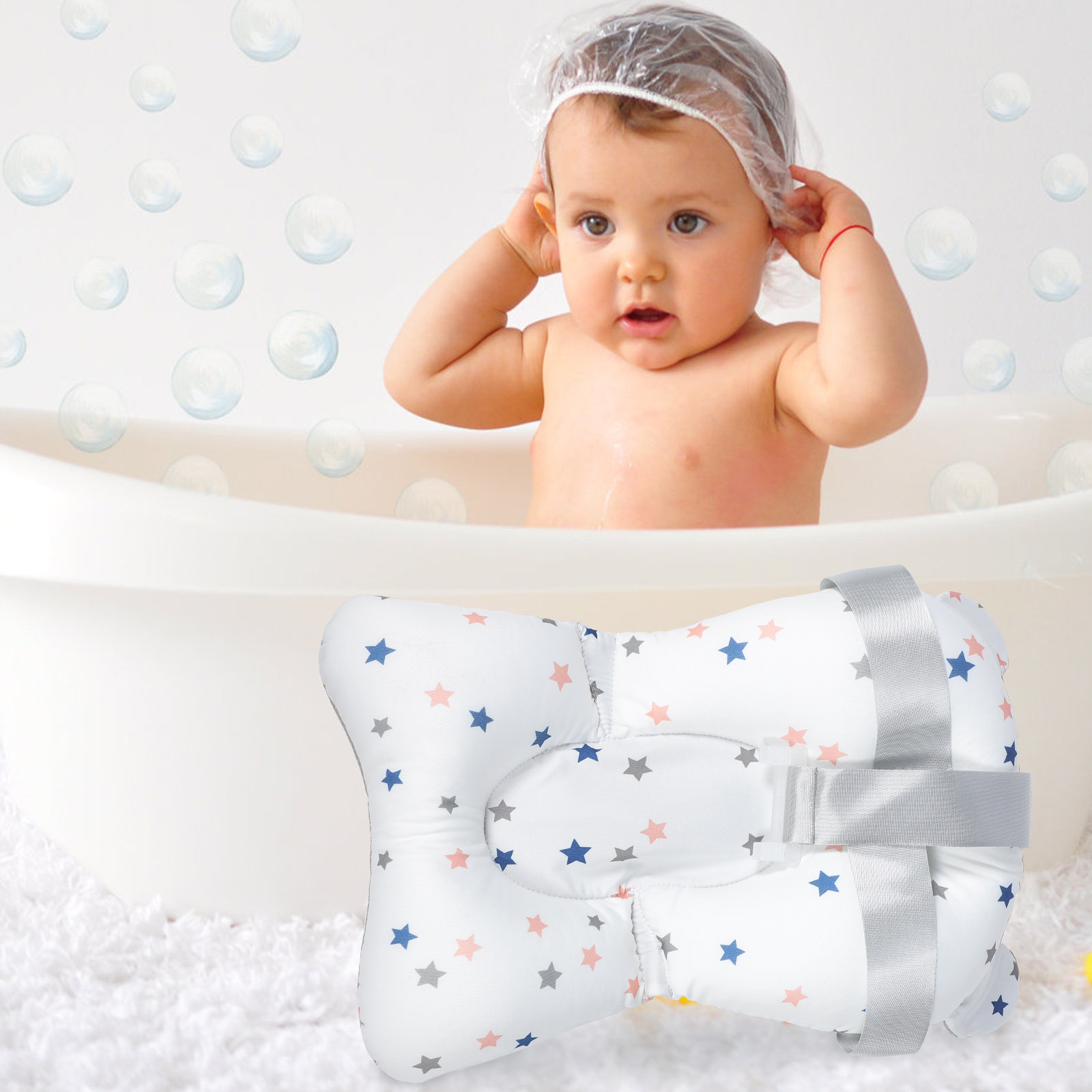 1 個ベビーバスマットノンスリップ肥厚クッション科学的安定サ - Non Slip Bath Mat のレビューと価格