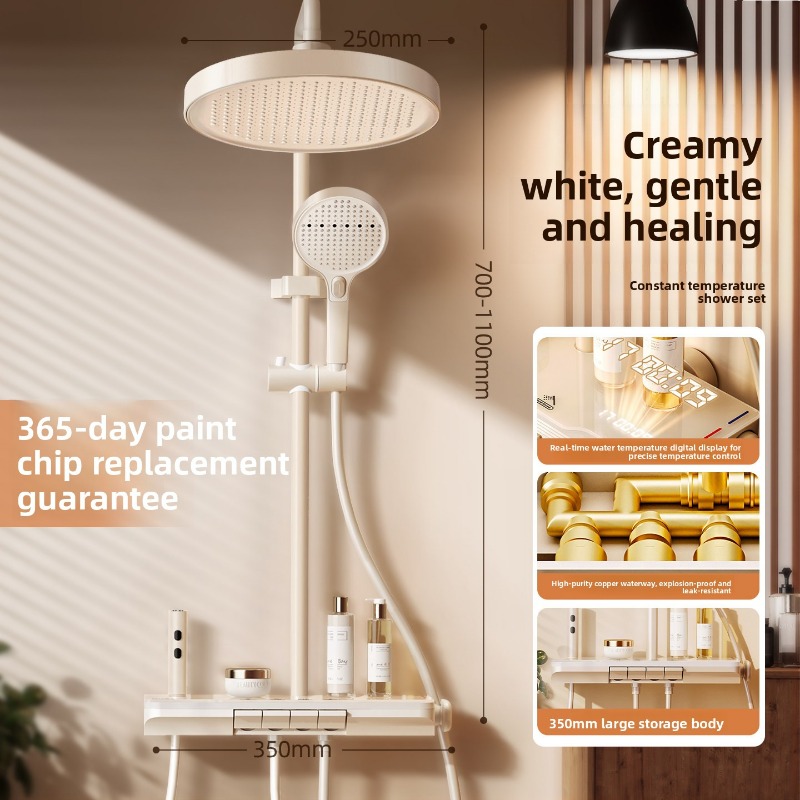 サーモスタットシャワーセット全銅製ホームバスルームキット高圧 - Home And Bathroom のレビューと価格