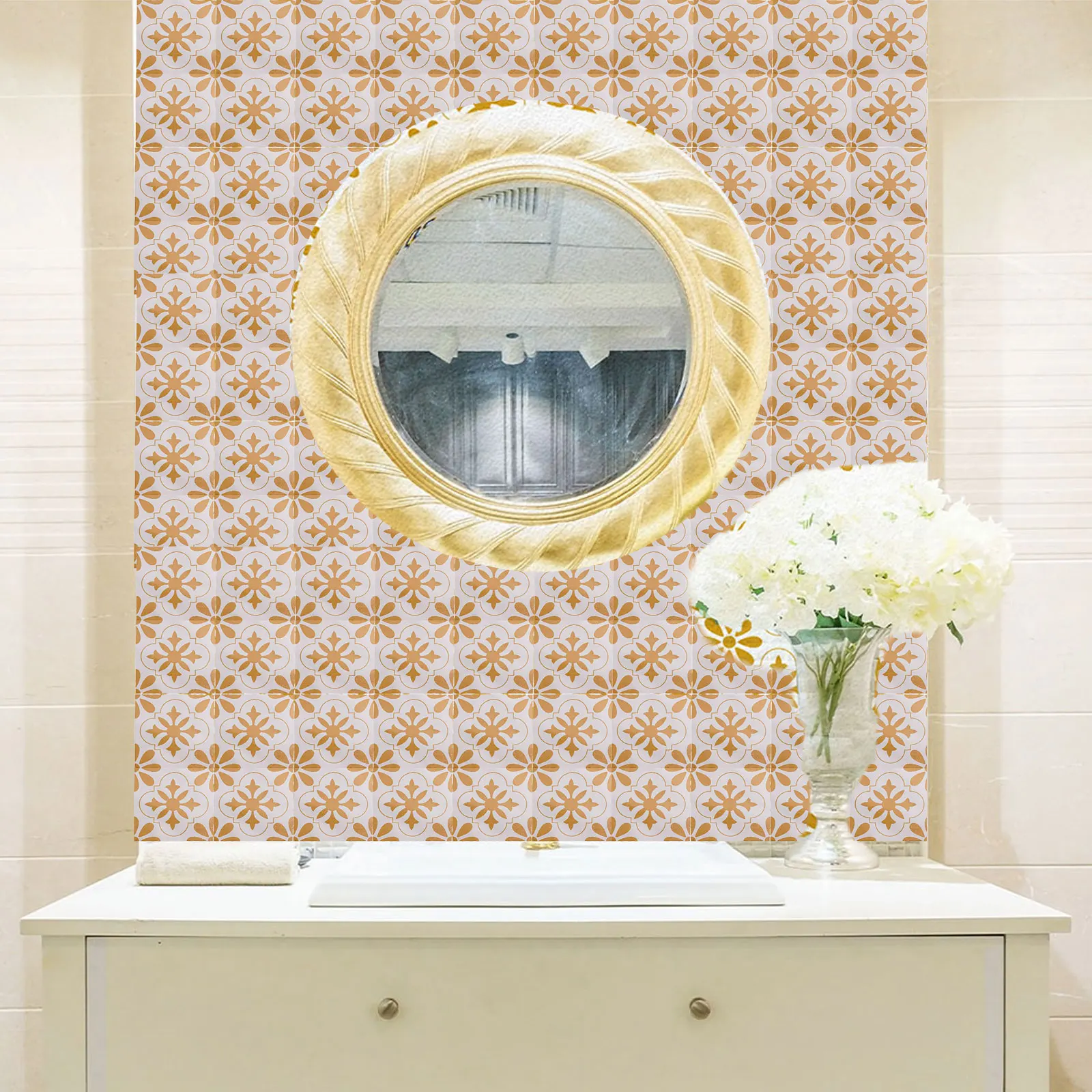3Dモザイクタイルステッカー 室内壁と床の装飾用 浴室 キッ - Home Bathroom Tiles Design のレビューと価格
