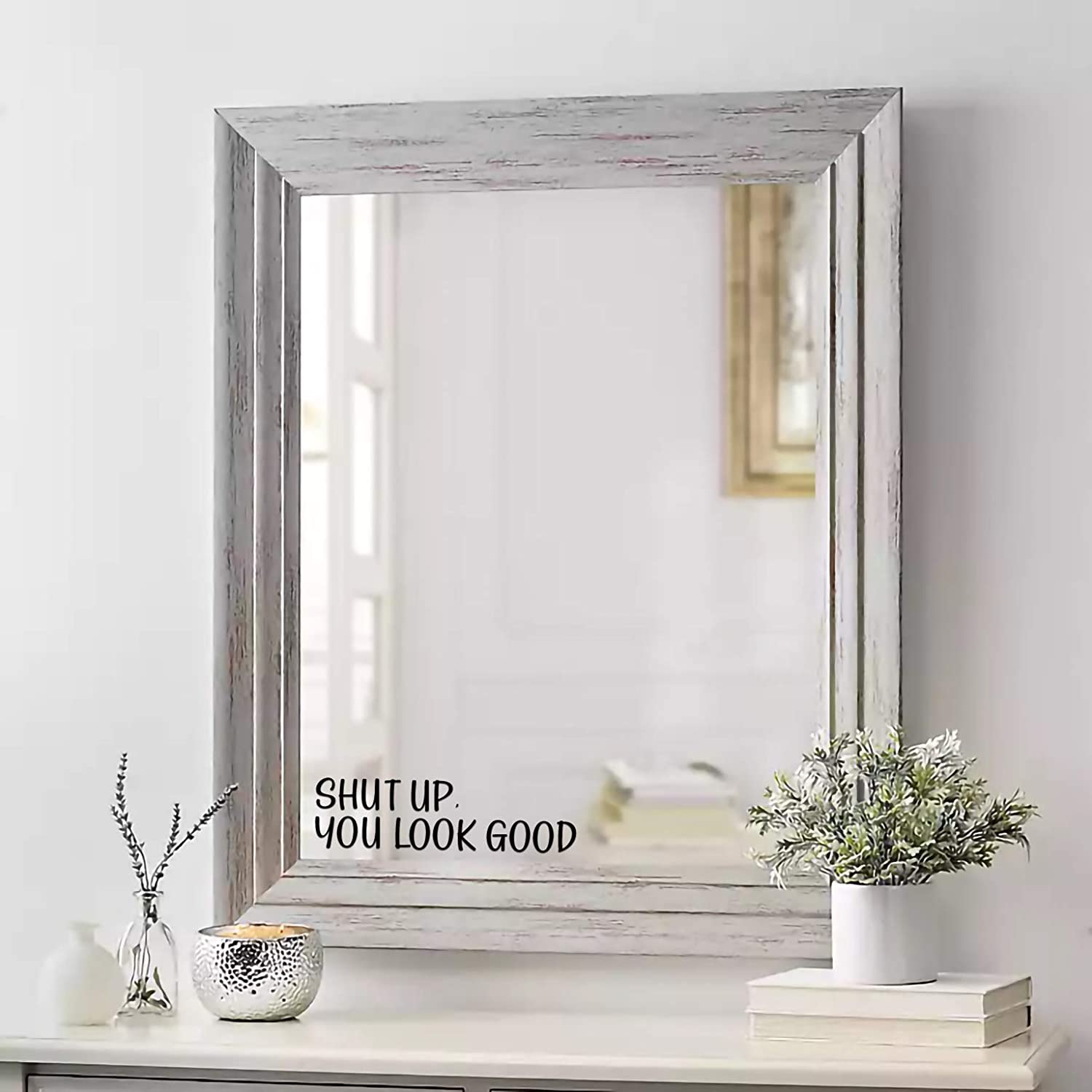 You Look Good Quote ミラーデカールステッ - Home Goods Bathroom Mirrors のレビューと価格