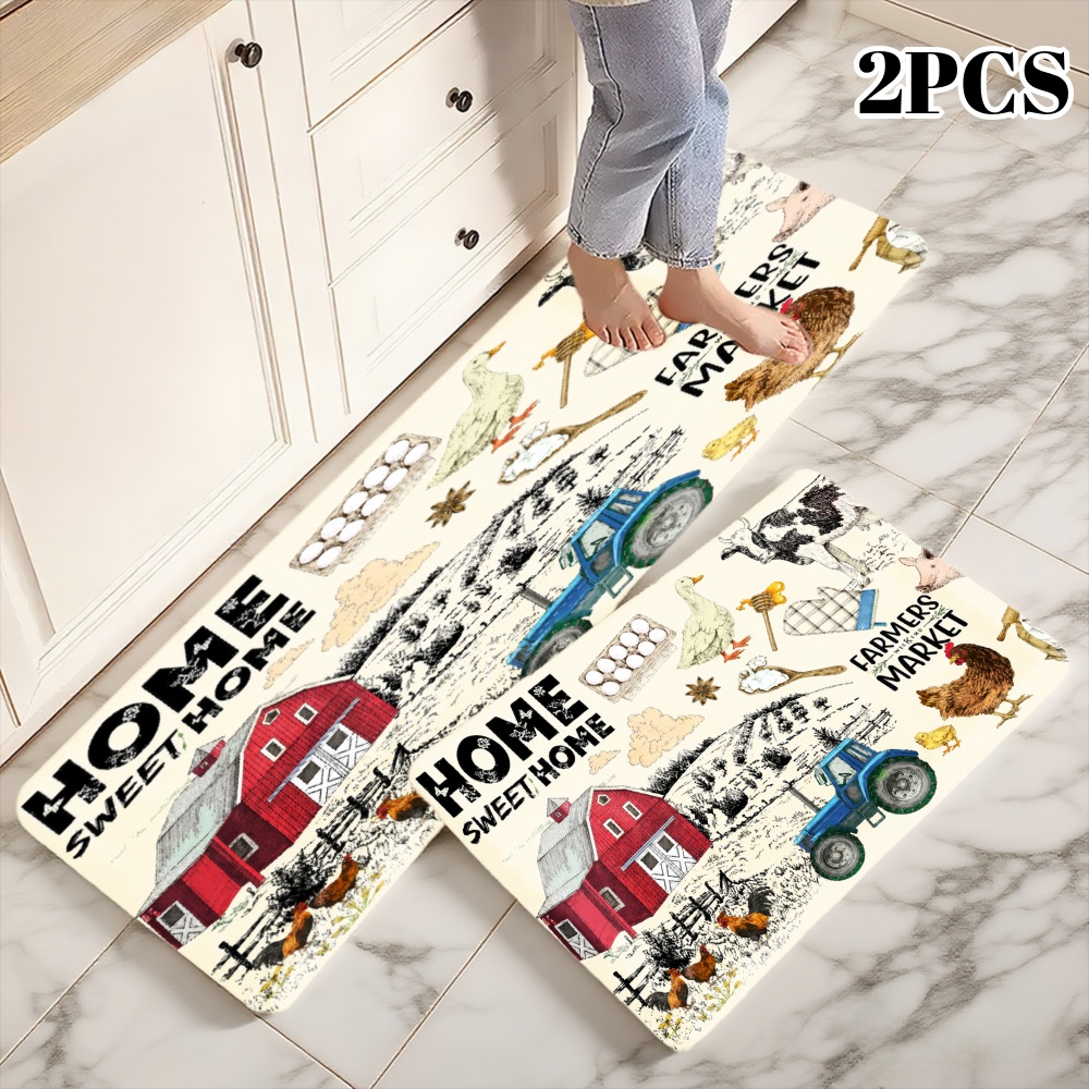 3PC キッチンラグ、玄関ドア、キッチン、バスルーム用の家の - Home Kitchen Bathroom Marketing のレビューと価格