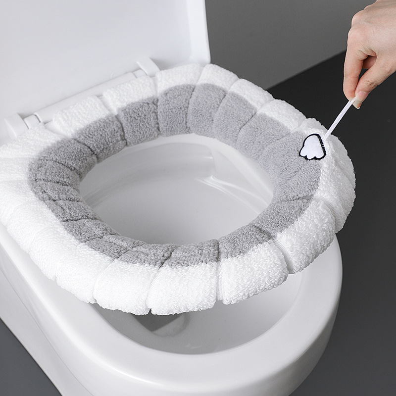 冬暖かい便座カバーマット浴室トイレパッドクッションハンドル付 - Zara Home Bathroom のレビューと価格