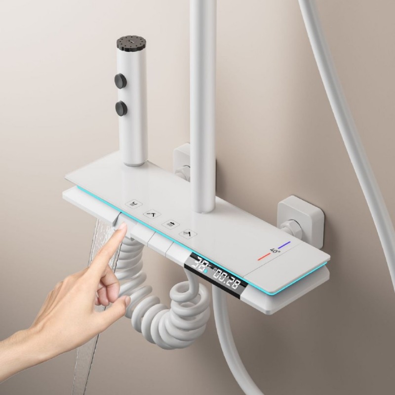 サーモスタットシャワーセット家庭用バスルームピアノキーレイン - Home And Bathroom のレビューと価格